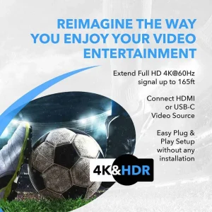 4K HDMI™ & USB-C Extender with Wall Plate (TX) - 165ft (cat6)-UHD-WPE165-K - view 6