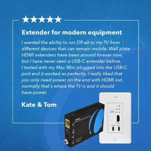 4K HDMI™ & USB-C Extender with Wall Plate (TX) - 165ft (cat6)-UHD-WPE165-K - view 9