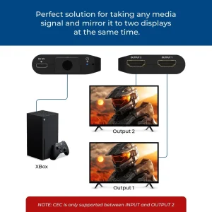 4K@60Hz 1x2 HDMI™ Splitter (Downscaler, Pigtail)-UHDS-102C - view 3