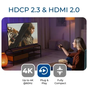 4K@60Hz 1x2 HDMI™ Splitter (Downscaler, Pigtail)-UHDS-102C - view 4