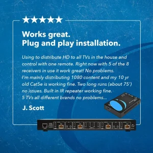 4K@60hz 4x4 HDMI Matrix Extender (Loop) 230ft (cat6)-UHD48-EX230-K - view 10