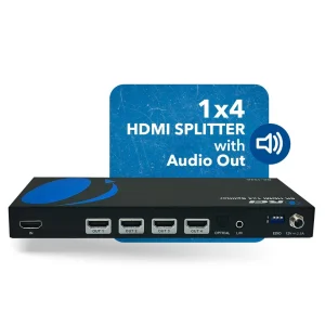 8K 1x4 HDMI™ Splitter (Downscaler, Audio Extract)-BK-104A - view 2
