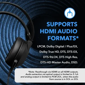 8K 1x4 HDMI™ Splitter (Downscaler, Audio Extract)-BK-104A - view 6