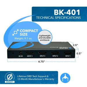8K 4-port HDMI™ Switch-BK-401 - view 5