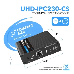 4K HDMI Extender Balun up to 230Ft Over CAT6/7 - One to Many Cascade 4K@60Hz 4:4:4 with HDR, Downsca - view 6