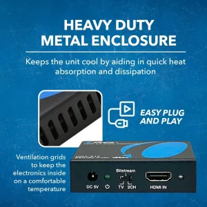 4K HDMI™ Audio Extractor & Decoder (3.5mm, Optical)-HDA-913 - view 4