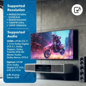 4K HDMI™ Audio Extractor & Decoder (3.5mm, Optical)-HDA-913 - view 6