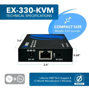1080p HDMI™ Extender (Over IP, KVM) - 500ft (cat6)-EX-330-KVM - view 4