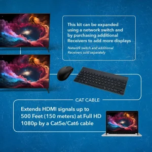 1080p HDMI™ Extender (Over IP, KVM) - 500ft (cat6)-EX-330-KVM - view 5