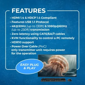 4K@30Hz HDMI™ Extender (KVM) - 130ft (cat6)-EX-230PRO-KVM - view 7