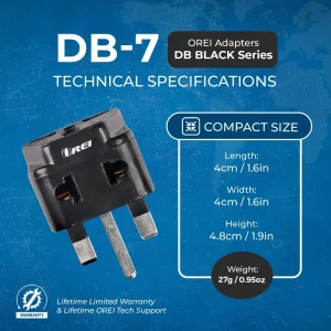 UK, Hong Kong Travel Adapter - 2 in 1 - Type G - Compact Design (DB-7) - view 10