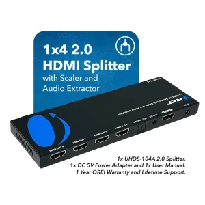 4K@60Hz 1x4 HDMI™ Splitter (Downscaler, Audio Extract)-UHDS-104A - view 2