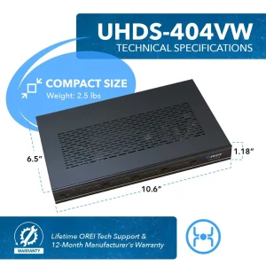 4K@60hz 4x4 HDMI™ Matrix w/ Video Wall (Seamless)-UHDS-404VW - view 5