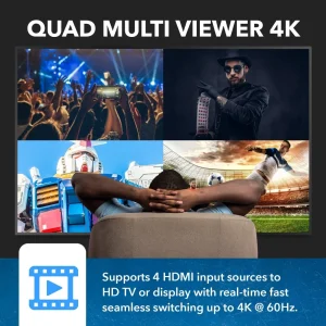 4K@60hz 4-port HDMI™ Seamless Switch w/ Multi Viewer (Audio Extract)-UHD-401MV - view 8