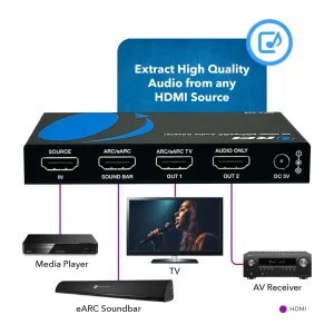 4K HDMI™ Audio Extractor (eARC Output, HDMI Audio)-HDA-929 - view 2