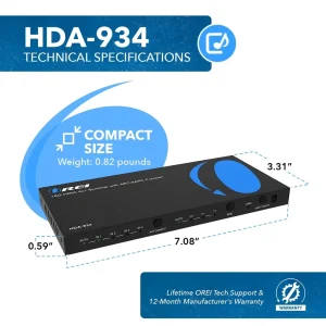 4K@60hz 4-port HDMI™ Switch (w/ eARC Output)-HDA-934 - view 5
