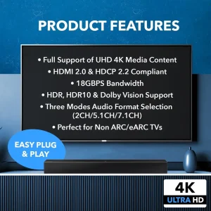 4K@60hz 4-port HDMI™ Switch (w/ eARC Output)-HDA-934 - view 7