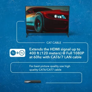 1080p 1x4 HDMI™ Extender Splitter (Over IP) - 400ft (cat6) - HD-EX104 - view 4