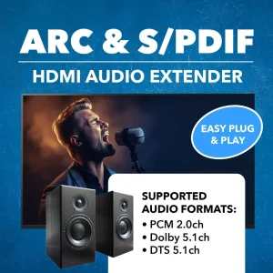 HDMI™ ARC & S/PDIF Audio Extender - 500ft (cat6)-ARC-EX300-K - view 4