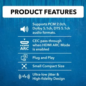 HDMI™ ARC & S/PDIF Audio Extender - 500ft (cat6)-ARC-EX300-K - view 7