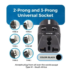 Germany, France Travel Adapter - 2 in 1 - Type E/F - Compact Design (DB-9) - view 11