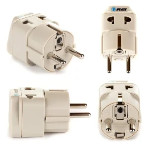 Germany, France Travel Adapter - 2 in 1 - Type E/F - Compact Design (DB-9) - view 3