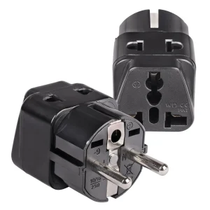 Germany, France Travel Adapter - 2 in 1 - Type E/F - Compact Design (DB-9) - view 5