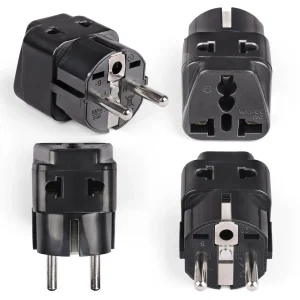 Germany, France Travel Adapter - 2 in 1 - Type E/F - Compact Design (DB-9) - view 6