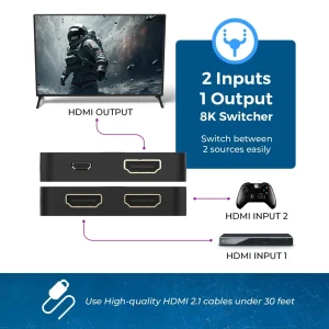 8K 2-port HDMI™ Switch-BK-21 - view 3