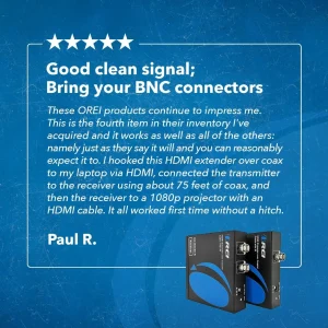 HDMI Extender Balun Over Coaxial Upto 330 Feet - 1080p@60Hz Over 75Ohm RG-6U, Bi-directional IR, Cas - view 10