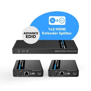 4K@60hz 1x2 HDMI™ Extender Splitter (Loop, IR) - 230ft (cat6) (UHD12-IPC230-K) - view 2