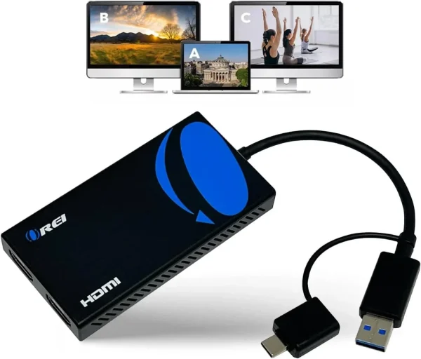 SplitExtend® USB to HDMI Dual Display Adapter-USBC2HDMI2