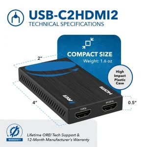 SplitExtend® USB to HDMI Dual Display Adapter-USBC2HDMI2 - view 5