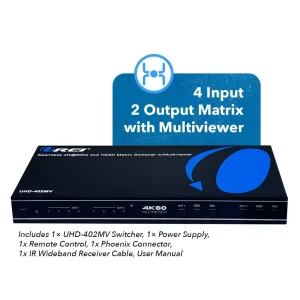 4K@60hz 4x2 HDMI™ Matrix (Seamless, Audio Extract, MultiView)-UHD-402MV - view 11