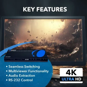 4K@60hz 4x2 HDMI™ Matrix (Seamless, Audio Extract, MultiView)-UHD-402MV - view 7