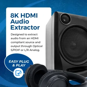8K HDMI™ or eARC Audio Extractor (3.5mm, Optical)-BKA-1 - view 4