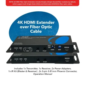 4K@60hz HDMI™ Extender (Loop, Bi-IR) - 10km (fiber-optic)-UHD-FO10-K - view 2