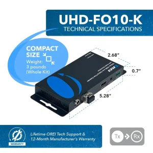 4K@60hz HDMI™ Extender (Loop, Bi-IR) - 10km (fiber-optic)-UHD-FO10-K - view 5