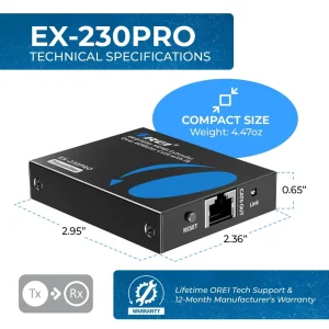 4K@30hz HDMI™ Extender (IR) - 130ft (cat6)-EX-230PRO - view 5
