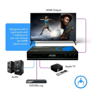 4K@60hz 2-port HDMI™ Seamless Switch w/ Multi Viewer (Audio Extract)-UHD-201MV - view 3