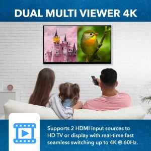 4K@60hz 2-port HDMI™ Seamless Switch w/ Multi Viewer (Audio Extract)-UHD-201MV - view 4