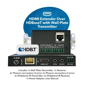 4K HDBaseT HDMI™ Extender with Wall Plate (TX) - 230ft (cat6)-UHD-WPE230-K - view 8