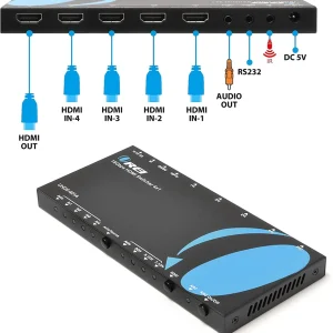 4K@60Hz 4-port HDMI™ Switch (Audio Extract) (UHDS-401A-O) - view 2