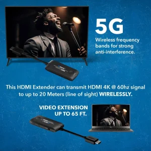 4K@60hz Wireless HDMI™ Extender - 65ft (WUHD-66M-K) - view 3
