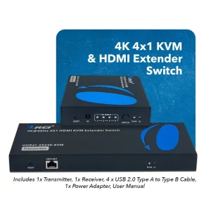 4K@60Hz 4x1 HDMI™ Extender Switch (KVM) - 230ft (cat6)-UHD41-EX230-KVM - view 2