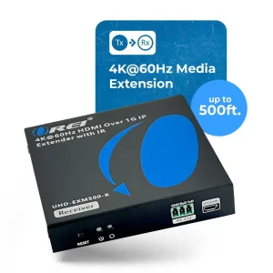 4K@60hz HDMI™ Extender (Over 1G IP, Loop, IR) - 500ft (cat6) (UHD-EXM500-K) - view 2