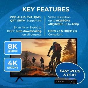 8K 1x2 HDMI™ Splitter (Downscaler)-BK-102 - view 7