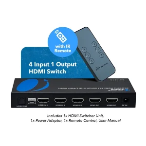 8K 4-port HDMI™ Switch (Audio Extract)-BK-401A - view 2