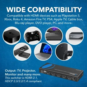 8K 4-port HDMI™ Switch (Audio Extract)-BK-401A - view 6