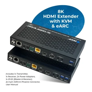 8K HDBaseT 3.0 HDMI™ Extender (Loop, USB, eARC, LAN) - 330ft (cat6) (BK-EXB330EAU-K) - view 2